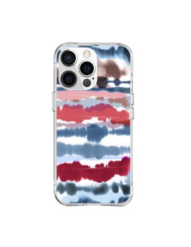 Cover iPhone 15 Pro Max Smoky Marble Watercolor Scuro - Ninola Design