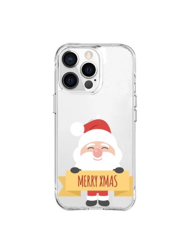 Cover iPhone 15 Pro Max Babbo Natale Trasparente - Nico