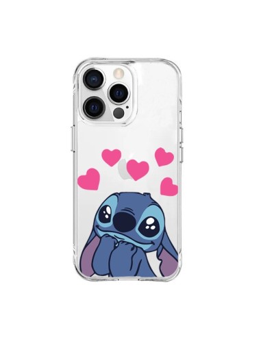 Cover iPhone 15 Pro Max Stitch di Lilo e Stitch Tongue Trasparente - Nico