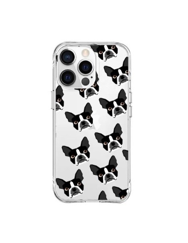 Cover iPhone 15 Pro Max Cani Boston Terrier Trasparente - Pet Friendly