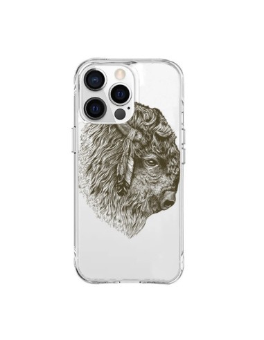 Cover iPhone 15 Pro Max Bufalo Bisonte Trasparente - Rachel Caldwell