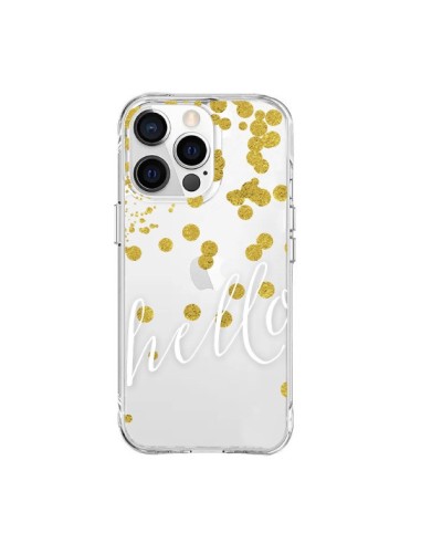 Cover iPhone 15 Pro Max Hello Ciao Trasparente - Sylvia Cook