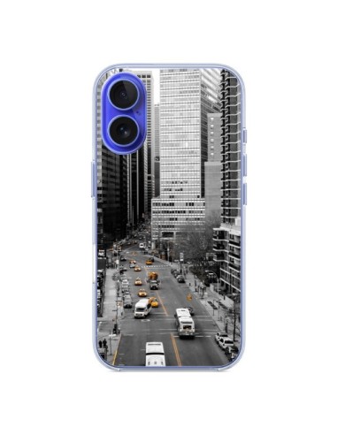 Coque iPhone 16 New York Noir et Blanc - Anaëlle François