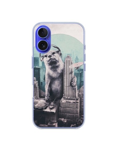 Coque iPhone 16 Loutre Dj New York - Ali Gulec