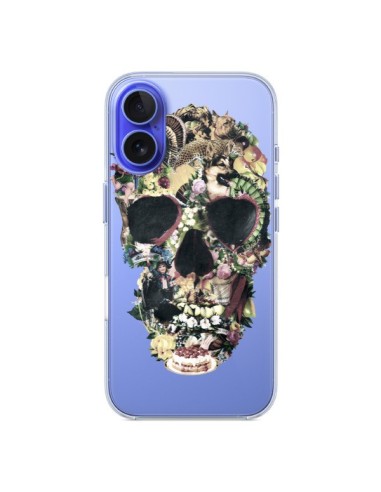 Coque iPhone 16 Skull Vintage Tête de Mort Transparente - Ali Gulec