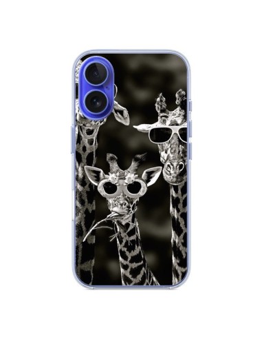 Coque iPhone 16 Girafe Swag Lunettes Familiy Giraffe - Asano Yamazaki