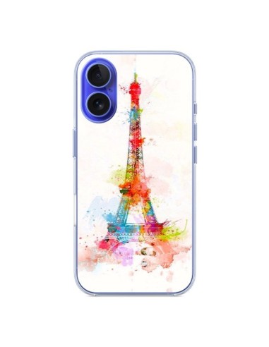 Coque iPhone 16 Paris Tour Eiffel Muticolore - Asano Yamazaki