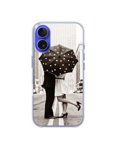 Coque iPhone 16 Secret under Umbrella Amour Couple Love - Asano Yamazaki