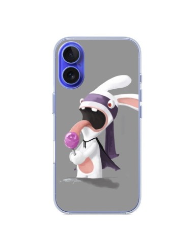 Coque iPhone 16 Lapin Crétin Sucette - Bertrand Carriere