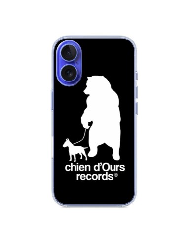 Coque iPhone 16 Chien d'Ours Records Musique - Bertrand Carriere