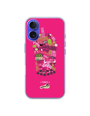 Coque iPhone 16 Bubble Fever Original Flavour Rose - Bubble Fever