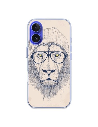 Coque iPhone 16 Cool Lion Lunettes - Balazs Solti