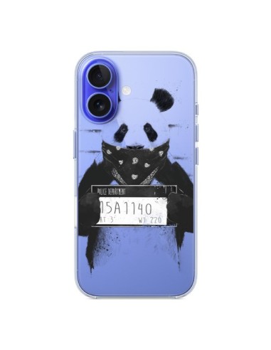 Coque iPhone 16 Bad Panda Transparente - Balazs Solti