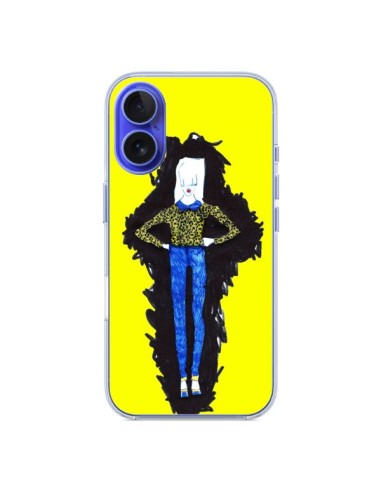 Coque iPhone 16 Julie Femme Fashion Mode Jaune - Cécile