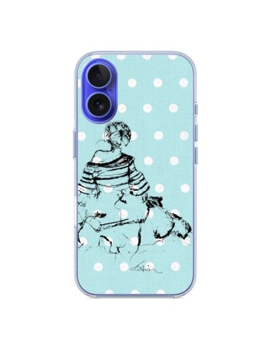 Coque iPhone 16 Croquis Pois Femme Fashion Mode - Cécile