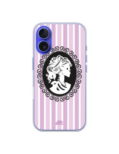 Coque iPhone 16 Camée Squelette Rose et Bleue - Enilec