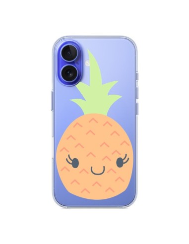 Coque iPhone 16 Ananas Pineapple Fruit Transparente - Claudia Ramos