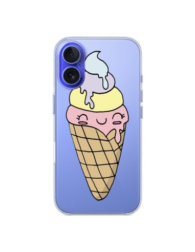 Coque iPhone 16 Ice Cream Glace Summer Ete Parfum Transparente - Claudia Ramos