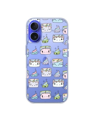 Coque iPhone 16 Licorne Unicorn Cute Swag Transparente - Claudia Ramos