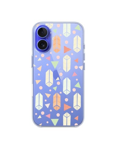 Coque iPhone 16 Arrow Fleche Azteque Transparente - Claudia Ramos