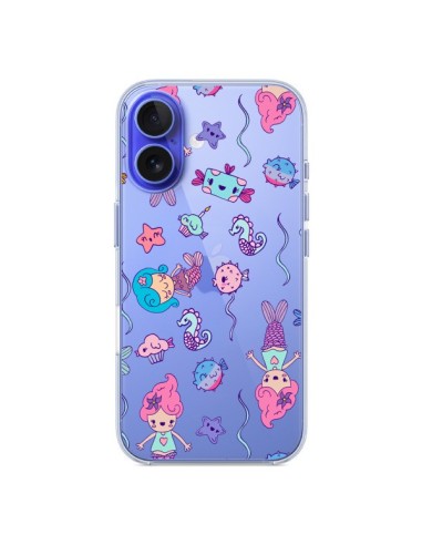 Coque iPhone 16 Mermaid Petite Sirene Ocean Transparente - Claudia Ramos