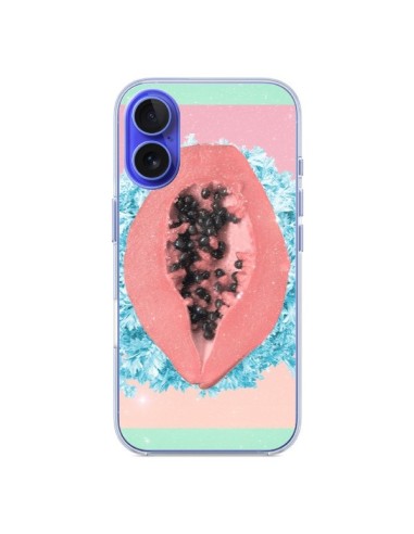 Coque iPhone 16 Papaya Rocks Fruit - Danny Ivan