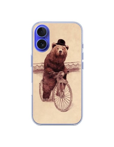 Coque iPhone 16 Ours Velo Barnabus Bear - Eric Fan