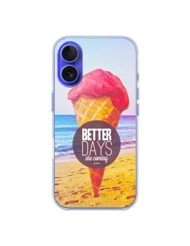 Coque iPhone 16 Glace Ice Cream _té - Eleaxart