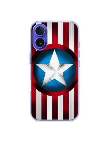 Coque iPhone 16 Captain America Great Defender - Eleaxart