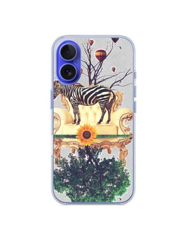 Coque iPhone 16 Zebre The World - Eleaxart