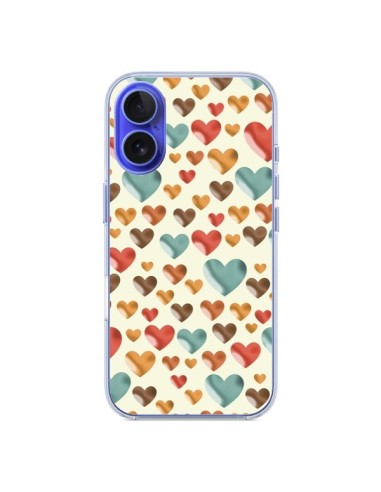 Coque iPhone 16 Coeurs Color_s - Eleaxart