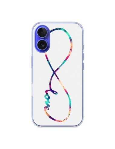 Coque iPhone 16 Love Forever Infini Couleur - Eleaxart