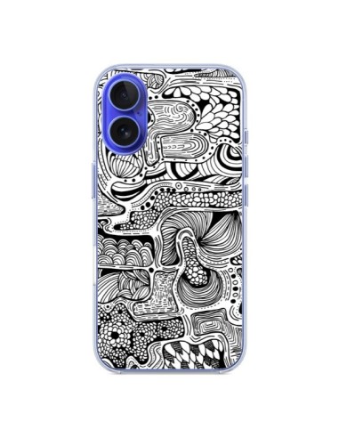 iPhone 16 Case Reflet Black and White - Eleaxart