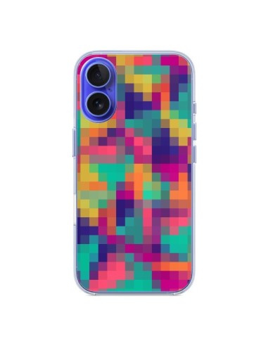 Coque iPhone 16 Exotic Mosaic Pixels Azteque - Eleaxart