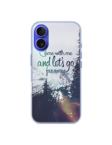 Coque iPhone 16 Let's Go Far Away Snow Neige - Eleaxart