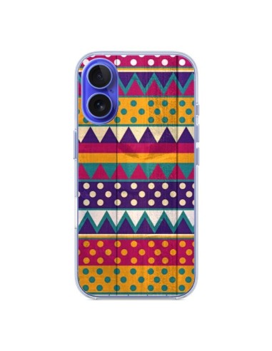 Coque iPhone 16 Mexican Triangle Aztec Azteque - Eleaxart