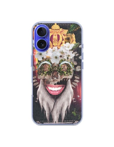 Coque iPhone 16 My Best Costume Roi King Monkey Singe Couronne - Eleaxart