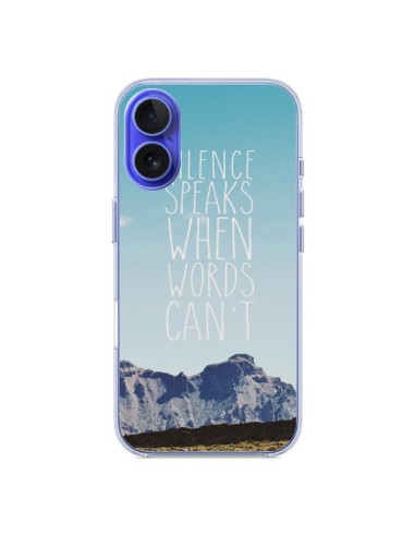 Coque iPhone 16 Silence speaks when words can't paysage - Eleaxart