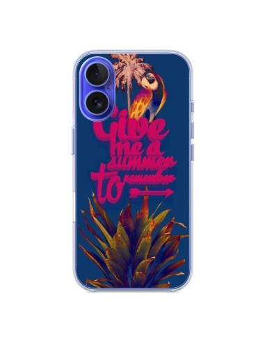 Coque iPhone 16 Give me a summer to remember souvenir paysage - Eleaxart