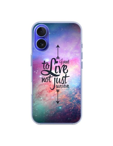 Coque iPhone 16 I want to live Je veux vivre - Eleaxart