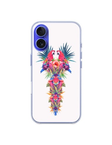 Coque iPhone 16 Parrot Kingdom Royaume Perroquet - Eleaxart