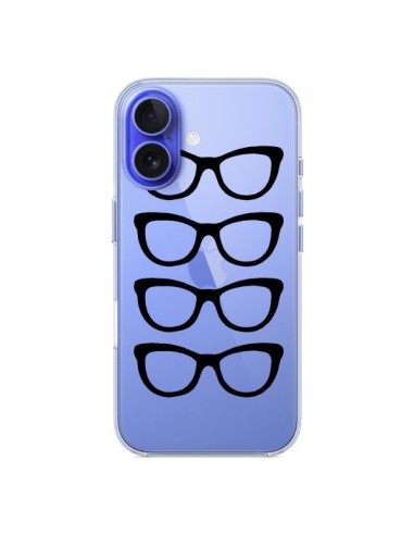 Coque iPhone 16 Sunglasses Lunettes Soleil Noir Transparente - Project M