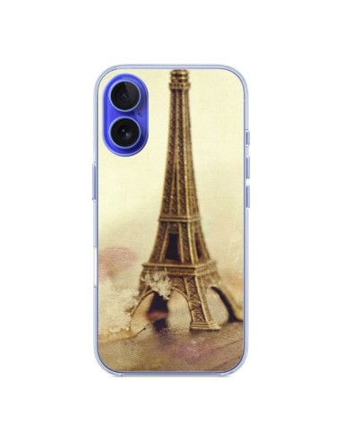 Coque iPhone 16 Tour Eiffel Vintage - Irene Sneddon