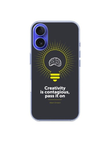 Coque iPhone 16 Creativity is contagious, Einstein - Shop Gasoline