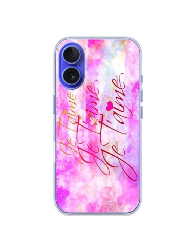 Coque iPhone 16 Je t'aime I Love You - Ebi Emporium