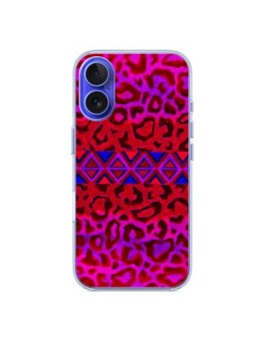 Coque iPhone 16 Tribal Leopard Rouge - Ebi Emporium