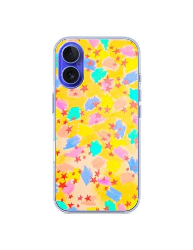 Coque iPhone 16 Stars Etoiles Jaunes - Ebi Emporium