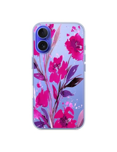 Coque iPhone 16 Roses Fleur Flower Transparente - Ebi Emporium