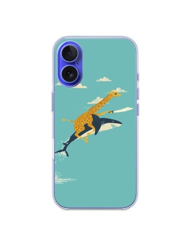 Coque iPhone 16 Girafe Epee Requin Volant - Jay Fleck