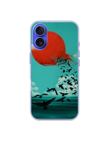 Coque iPhone 16 Soleil Oiseaux Mer - Jay Fleck